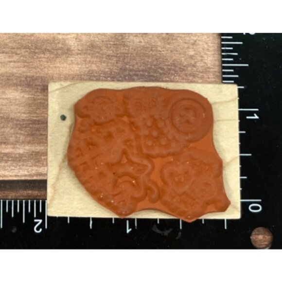 1997 Buttons & Patches Wood Mounted Rubber Stamp Hero Arts C1159 Sewing - Picture 2 of 4